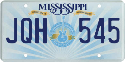 MS license plate JQH545