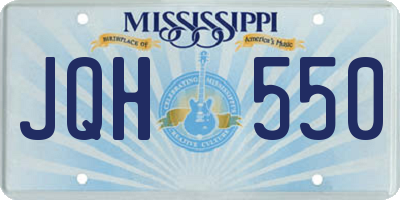 MS license plate JQH550