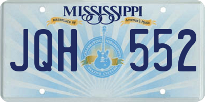 MS license plate JQH552