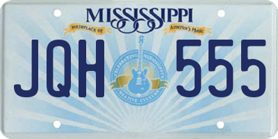 MS license plate JQH555