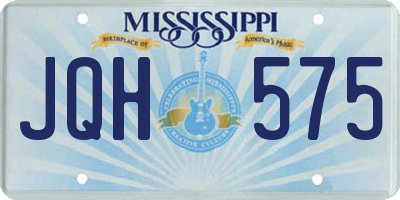 MS license plate JQH575