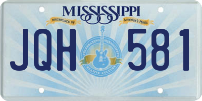 MS license plate JQH581
