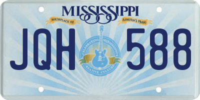 MS license plate JQH588