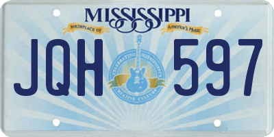 MS license plate JQH597
