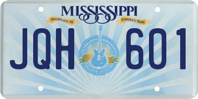 MS license plate JQH601