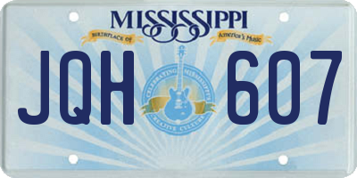 MS license plate JQH607