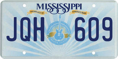 MS license plate JQH609