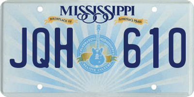 MS license plate JQH610