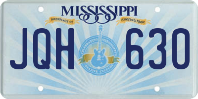 MS license plate JQH630