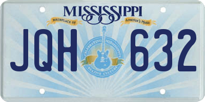 MS license plate JQH632