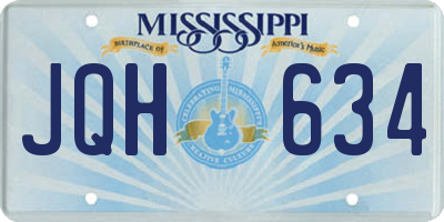 MS license plate JQH634