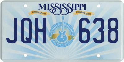 MS license plate JQH638