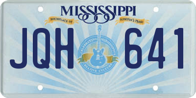 MS license plate JQH641