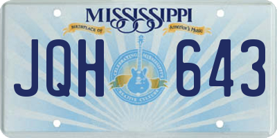 MS license plate JQH643