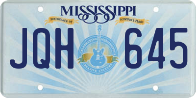 MS license plate JQH645