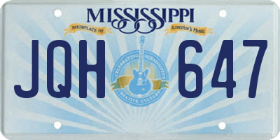 MS license plate JQH647