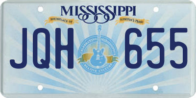 MS license plate JQH655