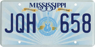 MS license plate JQH658