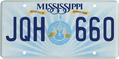 MS license plate JQH660