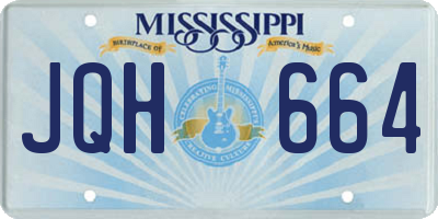 MS license plate JQH664