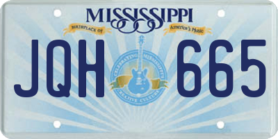 MS license plate JQH665