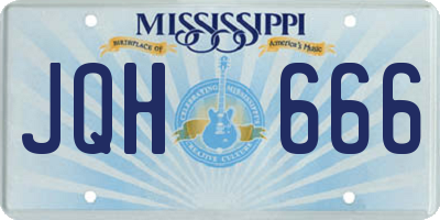 MS license plate JQH666