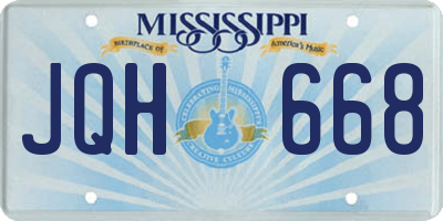 MS license plate JQH668