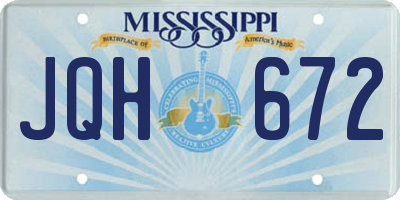 MS license plate JQH672