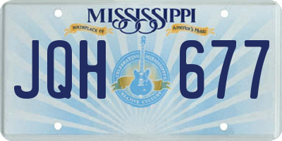 MS license plate JQH677