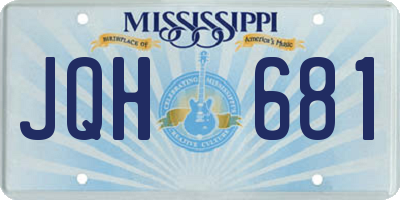 MS license plate JQH681
