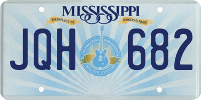 MS license plate JQH682