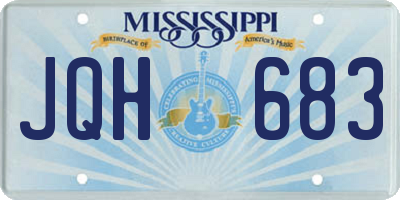 MS license plate JQH683