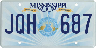 MS license plate JQH687