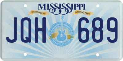 MS license plate JQH689
