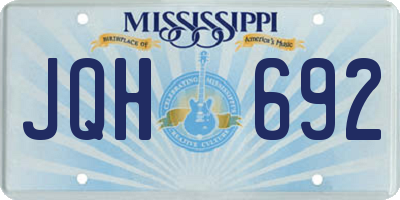 MS license plate JQH692