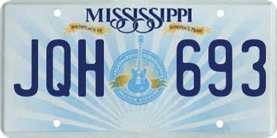 MS license plate JQH693