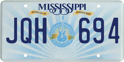 MS license plate JQH694