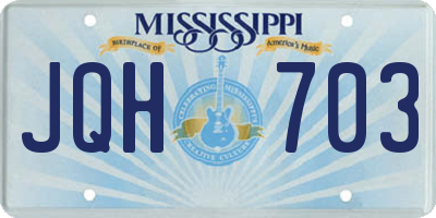 MS license plate JQH703