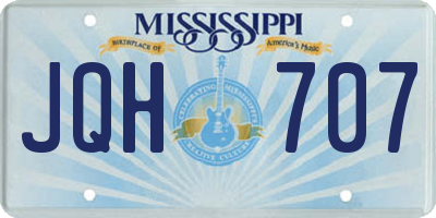 MS license plate JQH707