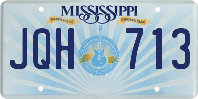 MS license plate JQH713