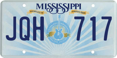 MS license plate JQH717