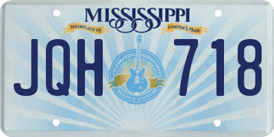 MS license plate JQH718