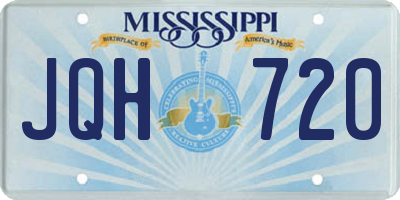 MS license plate JQH720