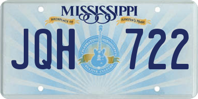 MS license plate JQH722