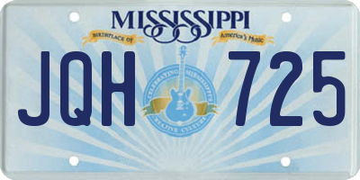 MS license plate JQH725