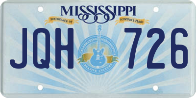 MS license plate JQH726