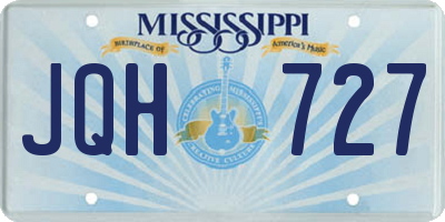 MS license plate JQH727