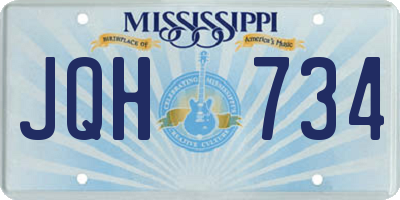MS license plate JQH734