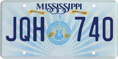 MS license plate JQH740