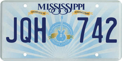 MS license plate JQH742
